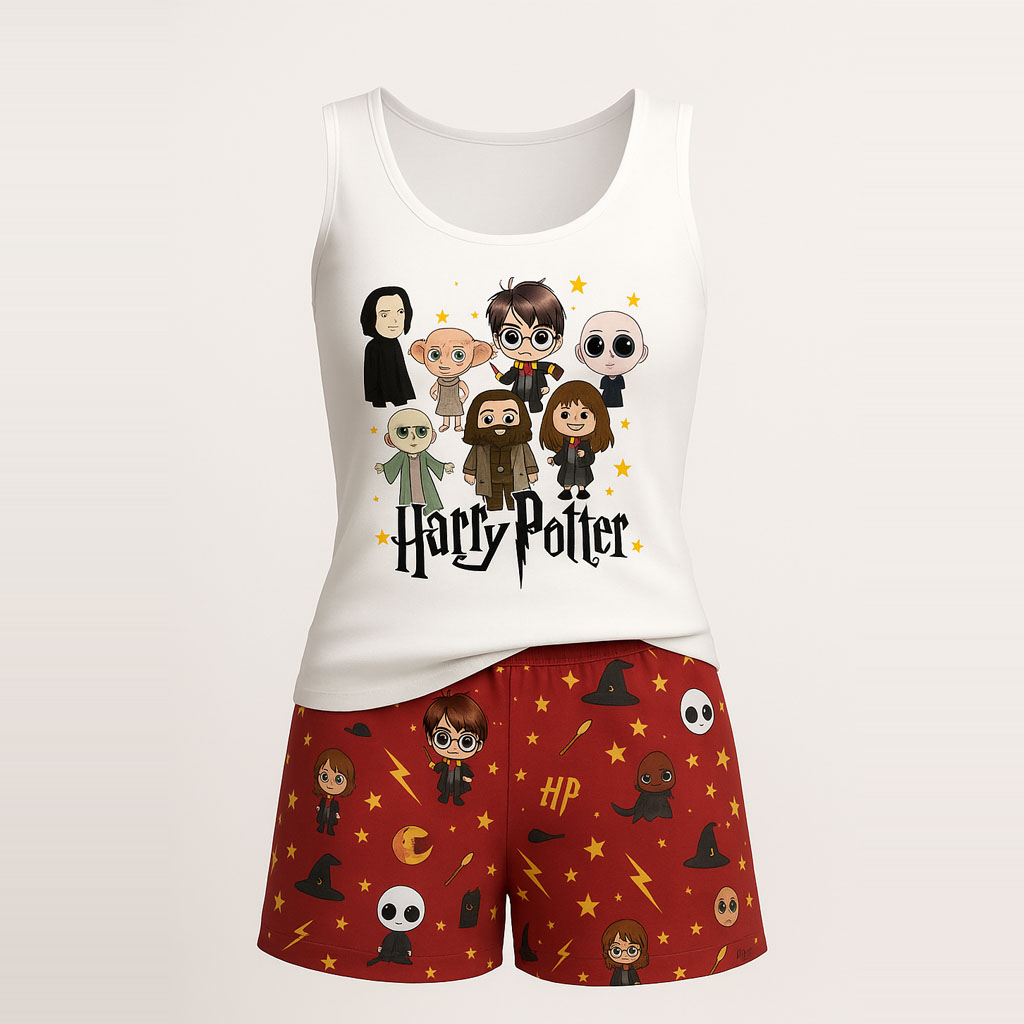 Pijama mujer modal de verano con musculosa short sin bolsillos