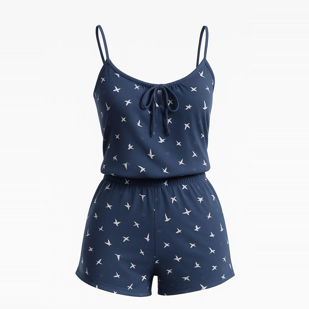 Pijama Mujer Verano Musculosa Regulable Short de Modal Estampado
